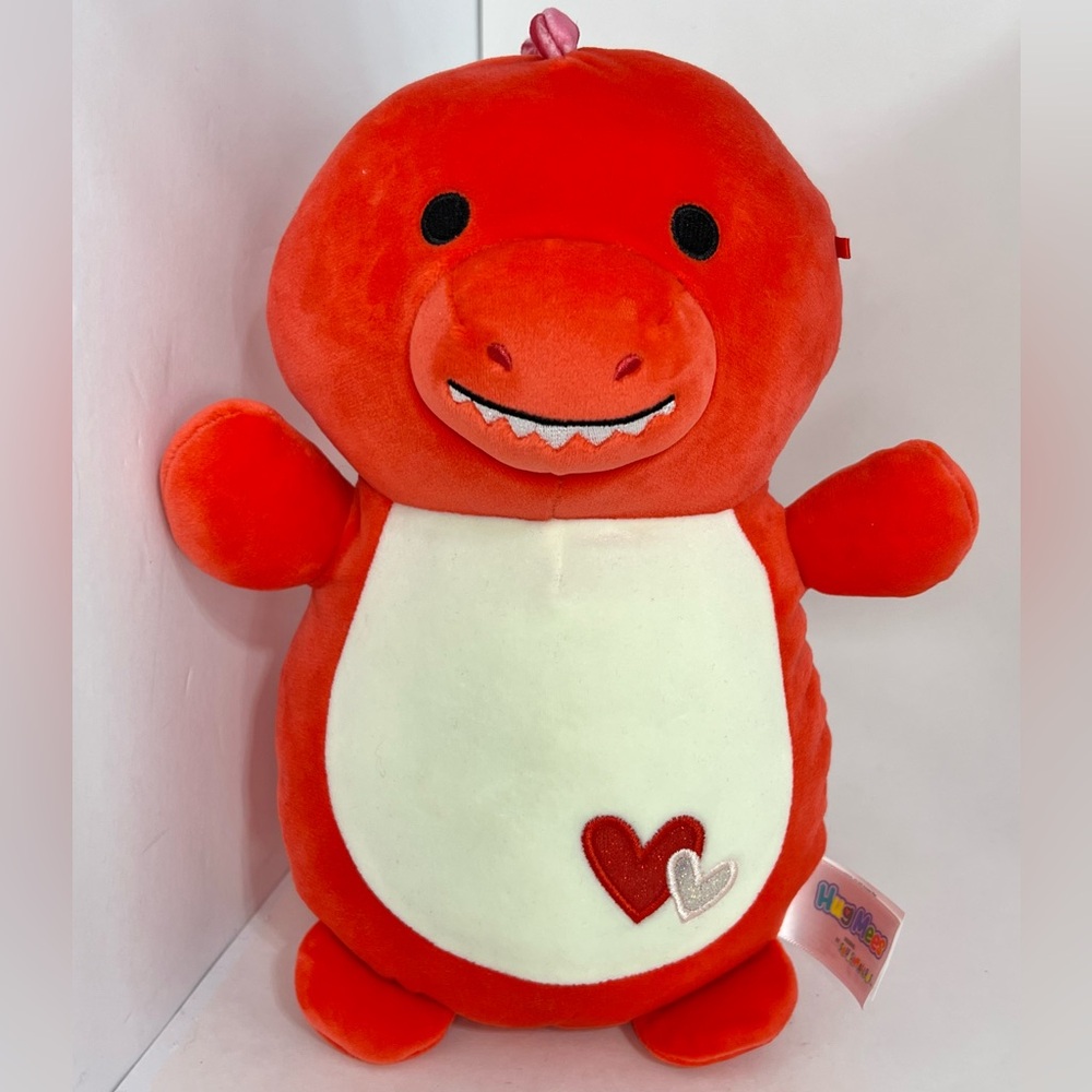 Duster Dino Squishmallow Hugmee Red Dinosaur Valentine’s Day Hearts